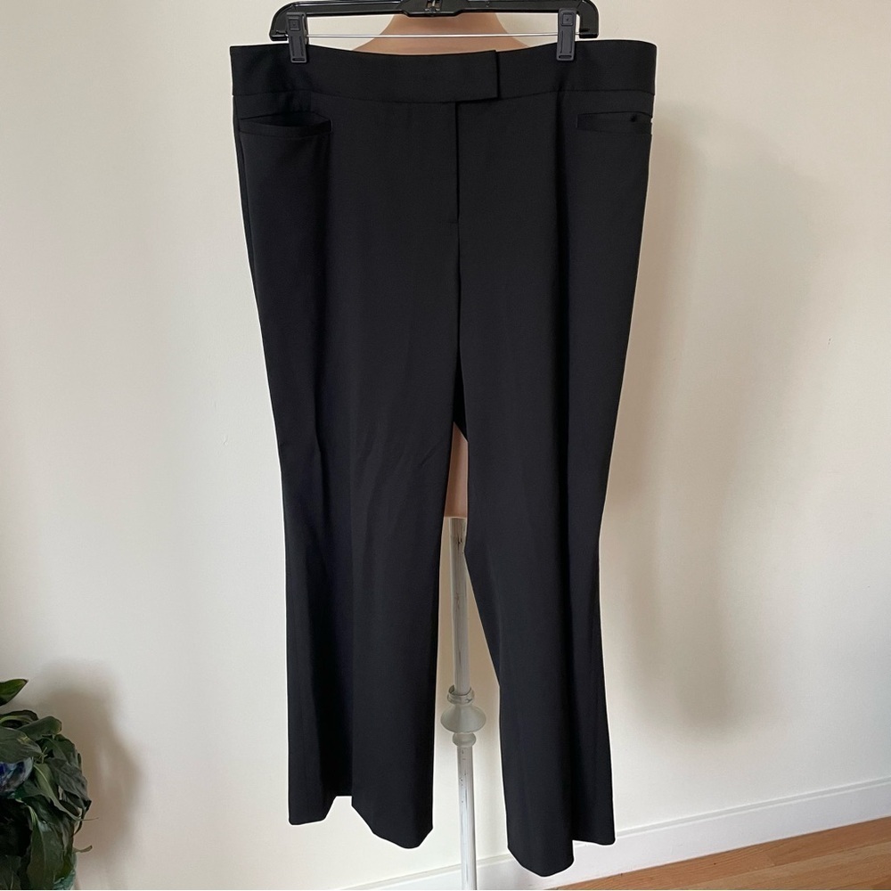 Lafayette 148 New York Sullivan Black Wool Blend Trouser Dress Pants EUC Size 16